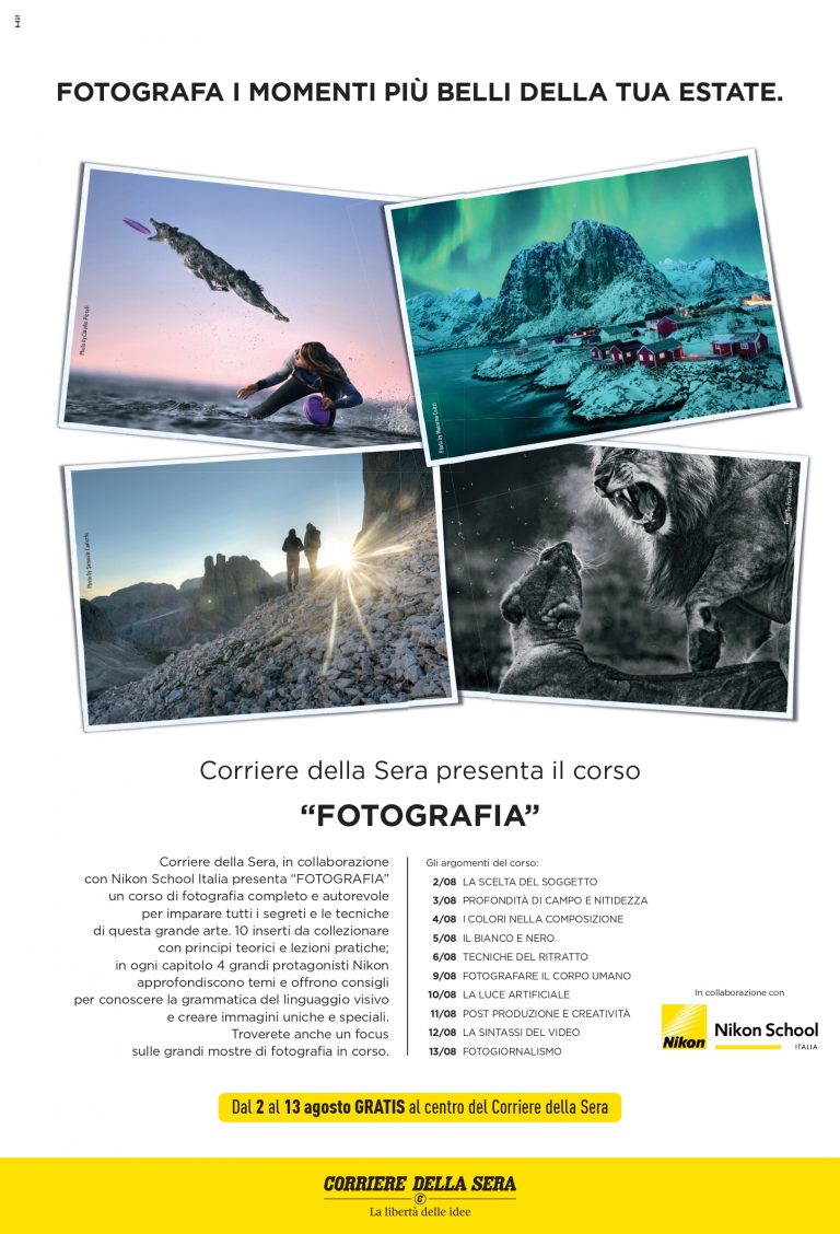 La Fotografia secondo il Corriere e Nikon School Spectral Imaging Systems